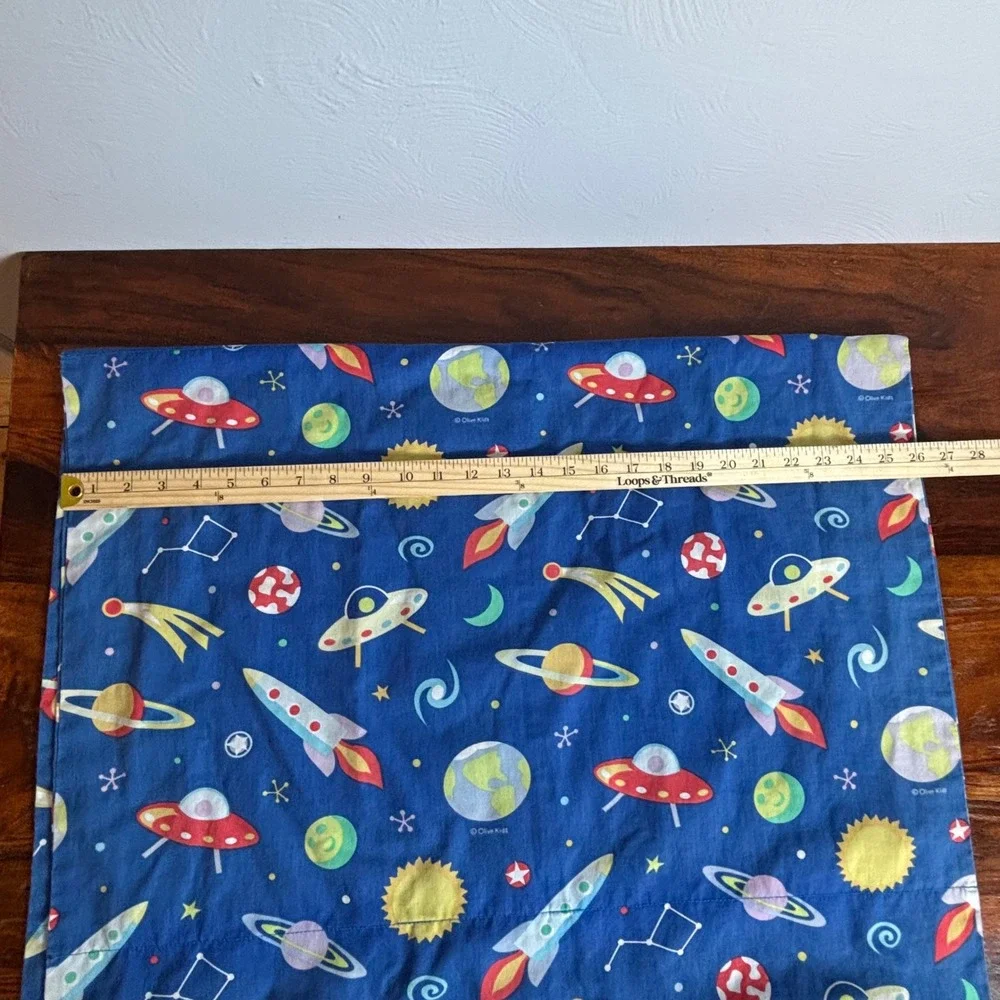 Wildkin Olive Kids‎ Space Rocket UFO Planets Blue Nap Pillowcase Envelope